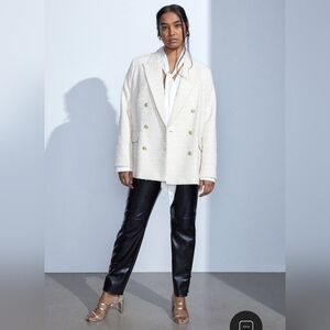 H&M Oversized Bouclé Blazer Size Large NWOT